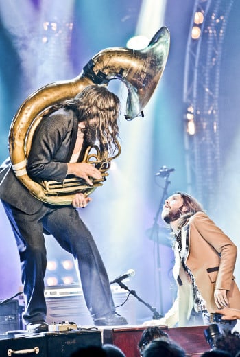 Sousafonist Arno Bakker op Noorderslag 2013