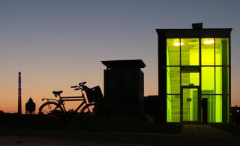 Cibogaterrein in Groningen tijdens 'blauwe uur'