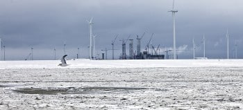 Eemshaven in de winter