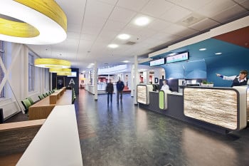 Interieur nieuwbouw oncologie UMCG Groningen
