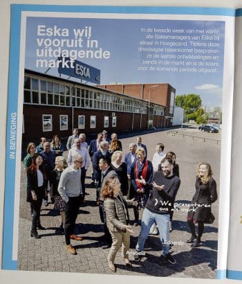 bedrijfsmagazine ESKA: groep internationale salesmanagers